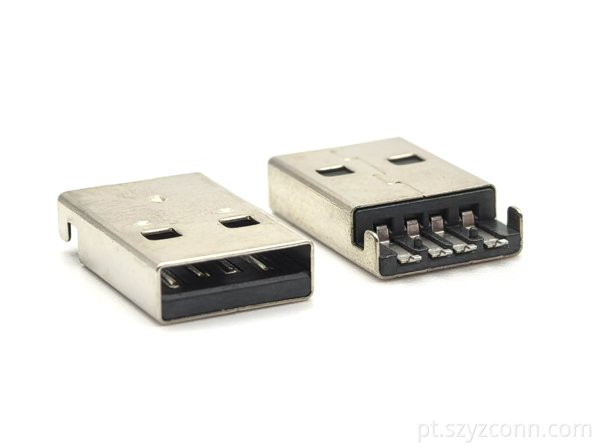 Plugue Macho USB2.0-AM 4P USB2.0-AM Male Plug 4P